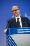 Pierre Moscovici at the podium