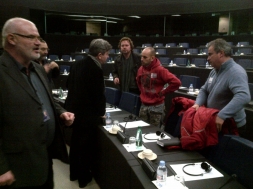 Avec Jacky Hénin et les travailleurs d'Arcelor Mittal au Parlement européen, Février 2013